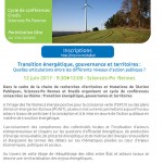 Conférence "Transition énergétique, gouvernance et territoires", à Sciences Po Rennes